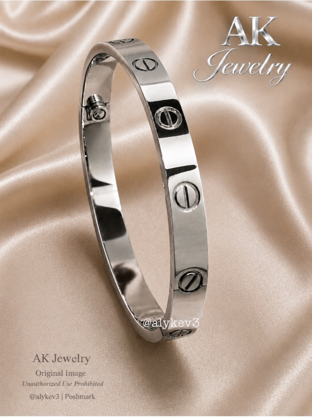 💎LUXURY AK Jewelry™ BRACELET 16 to 22cm Silver Cuff Bangle, Bracelet Screw-Twist